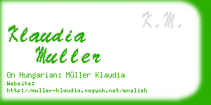 klaudia muller business card
